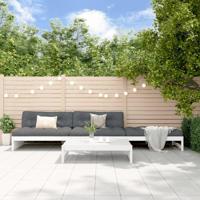 4-delige Loungeset met kussens massief hout wit - thumbnail