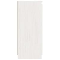 Bijzetkasten 3 st massief grenenhout wit - thumbnail