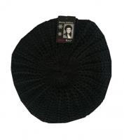 Rap Fashion baret France dames acryl zwart one size - thumbnail