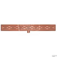 Wiesbaden douchegoot met flens en rooster 90 x 7 cm geborsteld brons koper - thumbnail