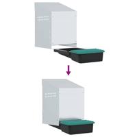 Kippennestkast 1 compartiment Wandmontage gegalvaniseerd staal - thumbnail