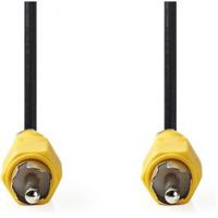 Composiet Videokabel | RCA Male | RCA Male | Vernikkeld | 480p | 2.00 m | Rond | PVC | Zwart - thumbnail