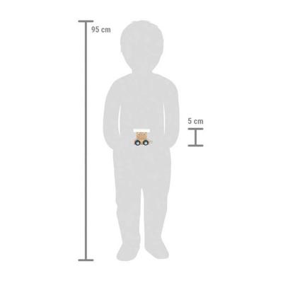 Small Foot - houten lettertrein polar - wagon wit