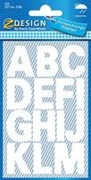 Avery Etiketten cijfers en letters A-Z groot, 2 blad, wit, waterbestendige folie - thumbnail