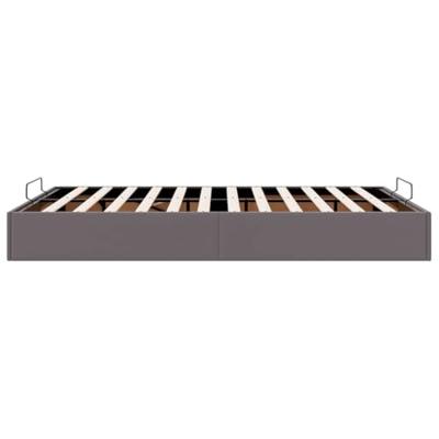 Bedframe zonder matras 140x190 cm kunstleer grijs