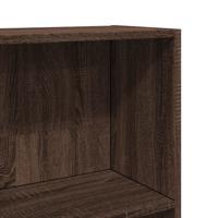Boekenkast 40x24x143 cm bewerkt hout bruin eikenkleurig - thumbnail