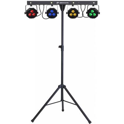 JB Systems LIVESET 2 met 4 RGB LED-parren & 4 stroboscopen op statief JB Systems LIVESET 2 met 4 RGB LED-parren & 4 stroboscopen op statief
