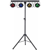 JB Systems LIVESET 2 met 4 RGB LED-parren & 4 stroboscopen op statief - thumbnail