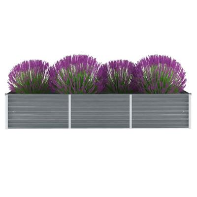 VidaXL Plantenbak verhoogd 240x80x45 cm gegalvaniseerd staal grijs
