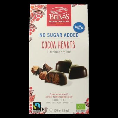 Choco hart hazelnoot praline bio 100 Gram