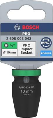 Bosch Accessoires Krachtdop 10 x 40 x 25 mm | M6 | 17,6 mm - 2608003043 Bosch Accessoires Krachtdop 10 x 40 x 25 mm | M6 | 17,6 mm - 2608003043