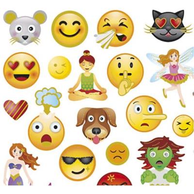 Creativ Company Stickers, emojis, vel 15x16,5 cm, 1 vel