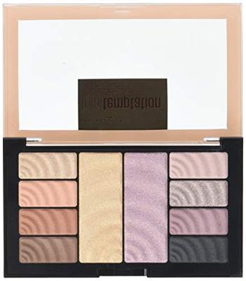 Maybelline Total Temptation Eyeshadow and Highlight Palette 001 - 8 Nude Kleuren Oogschaduw, 2 Highlighters