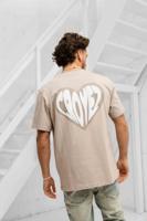 Croyez Puffed Heart T-Shirt Heren Sand - Maat XS - Kleur: Sand | Soccerfanshop - thumbnail