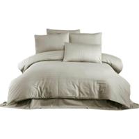 Beddengoedset - 1 dekbedovertrek 220x240 cm + 2 kussenslopen 60x60 cm - 70% polyester, 30% katoen - Cappuccino - thumbnail