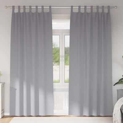 VidaXL Zwart-out gordijnen met ringen 2 pcs lichtgrijs 260 x 140 cm