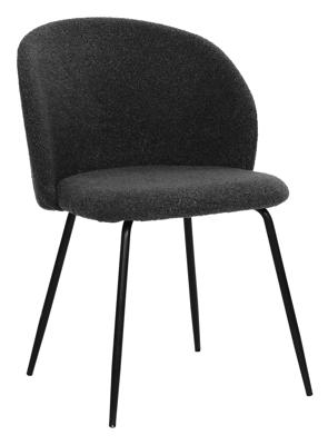 Artistiq Eetkamerstoel 'Keona' Structuurstof, kleur Zwart