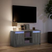 Tv-meubel met LED 100x34x50 cm bewerkt hout grijs sonoma eiken - thumbnail