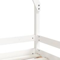 Kinderbedframe 70x140 cm massief grenenhout wit - thumbnail