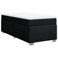Boxspring met matras stof zwart 90x190 cm - thumbnail