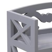 Badkamerkast 46x24x116 cm paulowniahout grijs - thumbnail