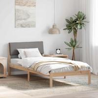 Bedframe Bruin en taupe 90 x 200 cm Massief grenenhout - thumbnail