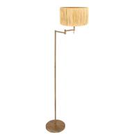 Steinhauer VloerlampBella brons met strokleurige kap - 3870BR - thumbnail