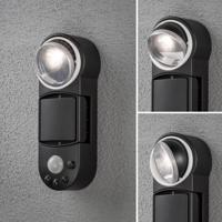KonstSmide WandspotPrato 10cm zwart met bewegingssensor - 7696-750 - thumbnail