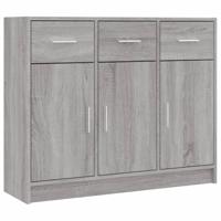 Dressoir 91x28x75 cm bewerkt hout grijs sonoma eikenkleurig - thumbnail