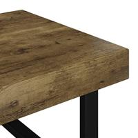 Salontafel 120x60x40 cm MDF en ijzer donkerbruin en zwart - thumbnail