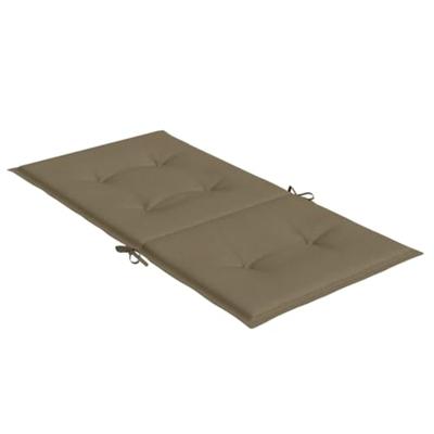 VidaXL Stoelkussens 4 st lage rug 100x50x4 cm stof gemêleerd taupe