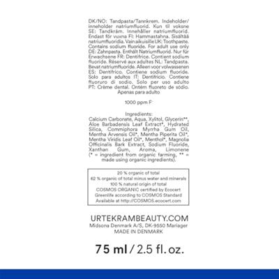 Urtekram Tandpasta Mint & Aloë Vera with Fluoride