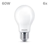 Philips LED 9290012430 LED-lamp Energielabel E (A - G) E27 Peer 7 W = 60 W Warmwit (Ø x l) 50 mm x 106 mm 6 stuk(s) - thumbnail
