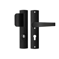 AXA | Veiligheidsbeslag Premium D-duwer+kruk Arrow | PC72 | Anti-kerntrek | Omkeerbaar | 242x52x13 | Alu | Zwart | SKG3 - thumbnail