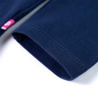 Kindershirt lange mouwen hert van pailletten 92 marineblauw - thumbnail