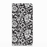 Nokia 7.1 (2018) Smart Cover Black Flowers - thumbnail
