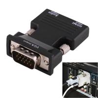 HDMI Female naar Male Converter VGA met Audio Output Adapter voor Projector, Monitor, TV Sets(zwart) - thumbnail
