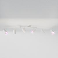 Riga - LED smart plafondlamp - 6 spots - 30 Watt 2400 Lumen - Draaibaar en kantelbaar - GU10 - RGBWW - Wifi + Bluetooth - Google Home, Amazon Alexa en Siri - Wit - Bestuurbaar via App en Stem - thumbnail