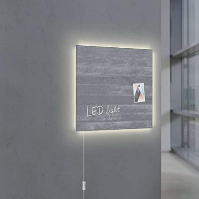 Sigel SI-GL403 Glasmagneetbord Artverum LED Light 480x480x15 Betondesign Sigel SI-GL403 Glasmagneetbord Artverum LED Light 480x480x15 Betondesign