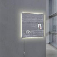 Sigel SI-GL403 Glasmagneetbord Artverum LED Light 480x480x15 Betondesign - thumbnail