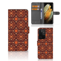 Samsung Galaxy S21 Ultra | Telefoon Hoesje | Batik Brown - thumbnail