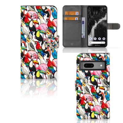 Google Pixel 7 | Telefoonhoesje | Met pasjeshouder | Birds