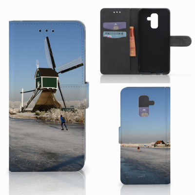 Samsung Galaxy A6 Plus 2018 Flip Cover Schaatsers Samsung Galaxy A6 Plus 2018 Flip Cover Schaatsers
