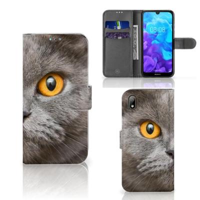 Telefoonhoesje | Met pasjeshouder | Huawei Y5 (2019) Britse Korthaar Telefoonhoesje | Met pasjeshouder | Huawei Y5 (2019) Britse Korthaar