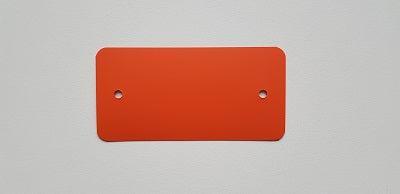 PVC labels 54x108 mm oranje 2 gaten 1000
