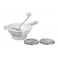 Le Chef Passeerzeef + 2 RVS Schijven Wit - thumbnail