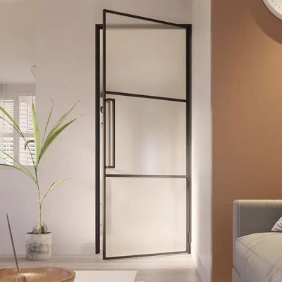 Loftdeur Slimline stalen scharnierdeur met mat glas