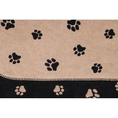 Cawö Cawö We love dogs 62470 Woonplaid 150x200 zwart/beige