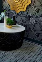 Florence Broadhurst - Slub Charcoal 39405 - 120x180 cm Vloerkleed - thumbnail