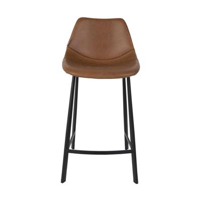 Dutchbone Barkruk 'Franky' PU (zithoogte 65cm), kleur Bruin